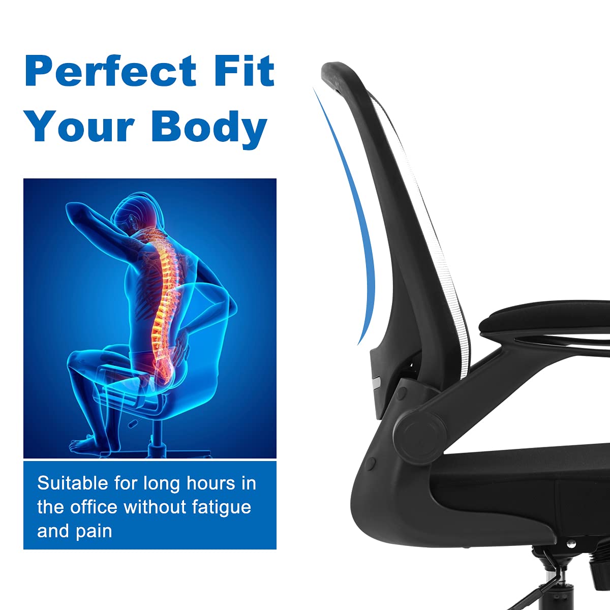 Amazon.com: Dkeli Home Office Chair White Ergonomic Desk Chair